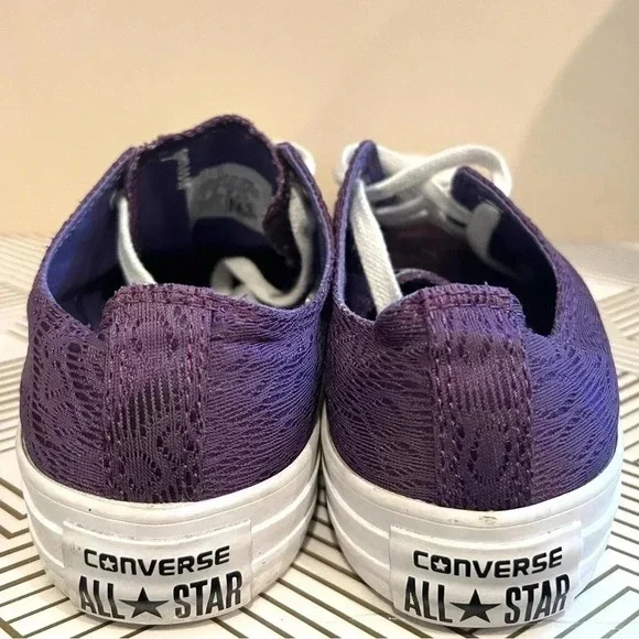 EUC purple lace Converse - Picture 5 of 5